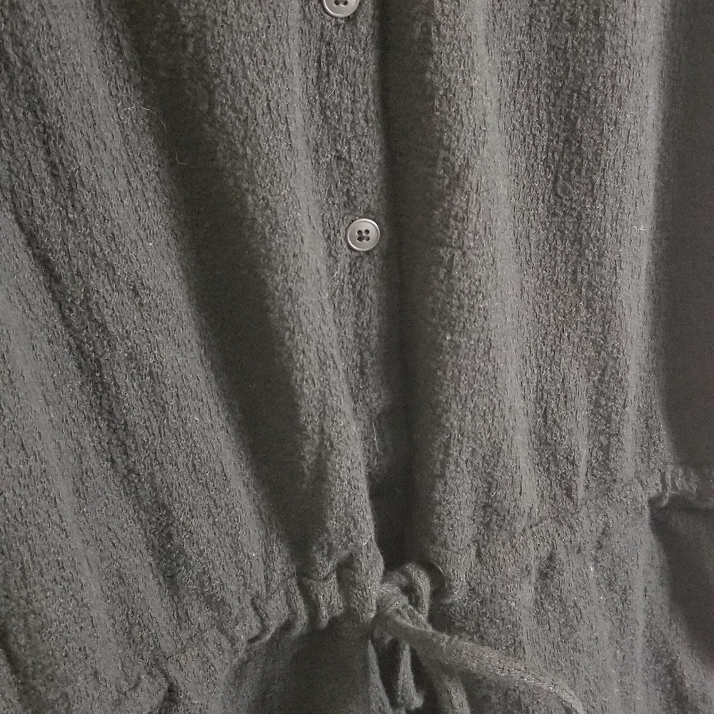 Madewell Button Down Drawstring Black Romper! - image 6